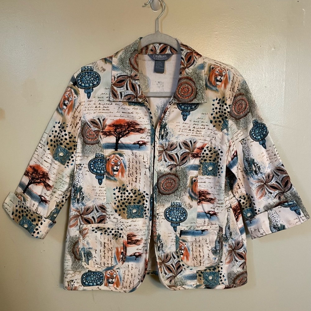 Unique Patterned Blazer Jacket